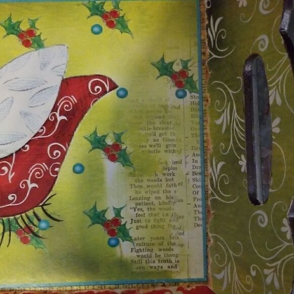 BEAUTIFUL WOODEN CHRISTMAS TRAY WITH HANDLES - Picture 5 of 8